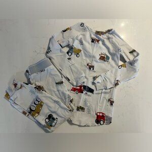 Loulou lollipop trucks two piece pajama set